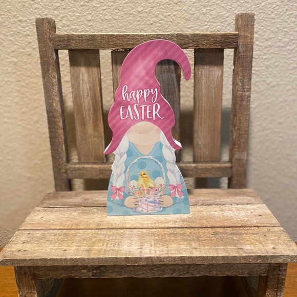 Easter Gnomes Signs For Tier Tray Decor Set Of 2, Happy Easter Gnomes Wood Signs - Picture 13 of 15